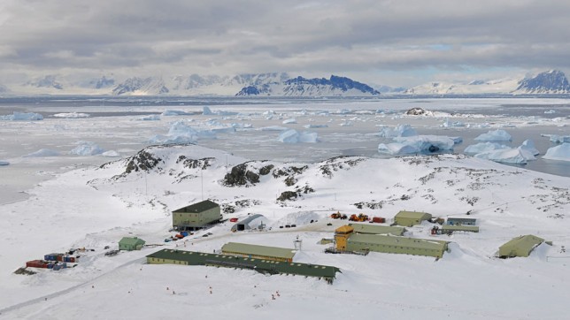 The view across Rothera Research Station towards the Antarctic Peninsula The view across Rothera Research Station towards the Antarctic Peninsula