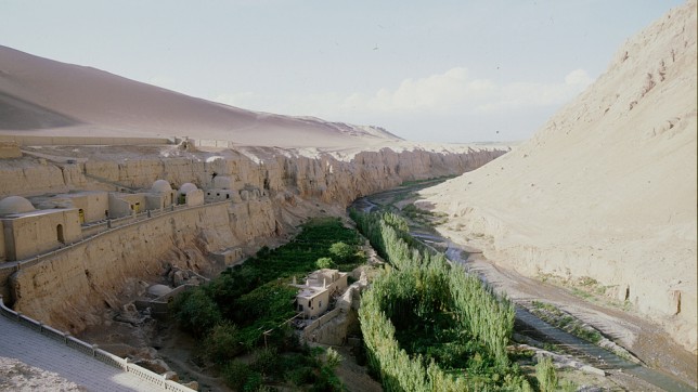 Bezeklik, where Buddhist temples were carved into the living rock