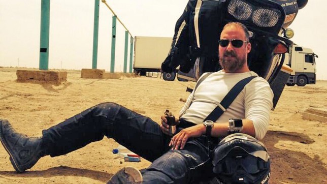 Chris Short and his Honda Varadero Chris Short and his Honda Varadero