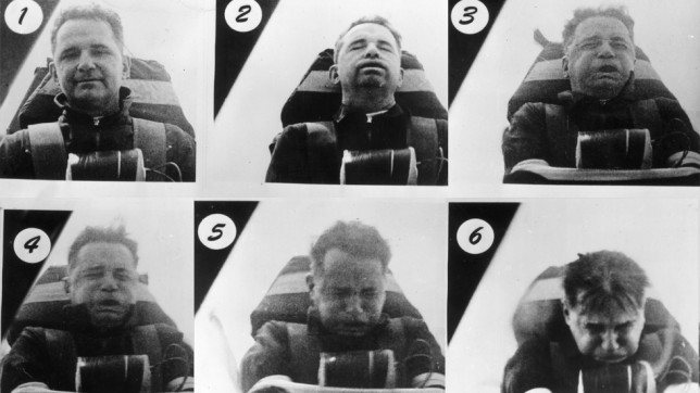 Dr John Stapp rode a rocket-powered sled faster than a bullet Dr John Stapp rode a rocket-powered sled faster than a bullet