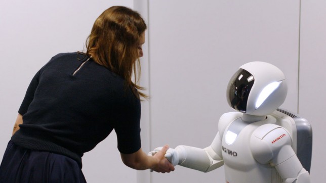 ASIMO shaking hands ASIMO shaking hands