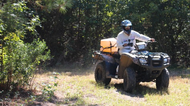 ATV in use ATV in use on the South Carolina site