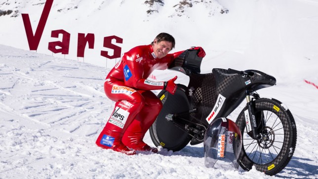 Barone with his record-breaking bike