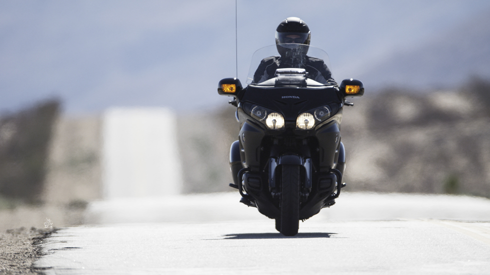 Honda Gold Wing on road in California