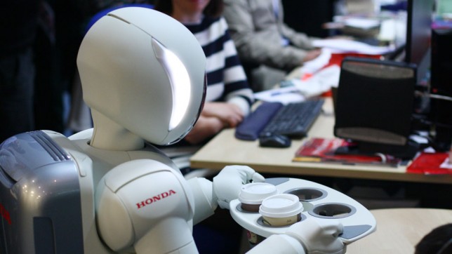 ASIMO delivering cups of tea