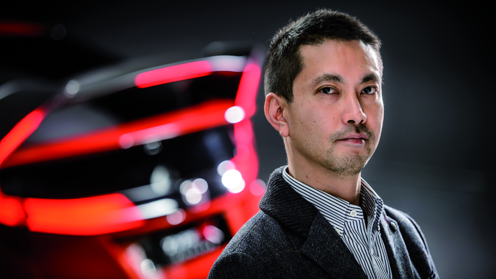 Honda's senior project designer Masaru Hasegawa and the new Civic Type R Concept